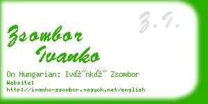 zsombor ivanko business card